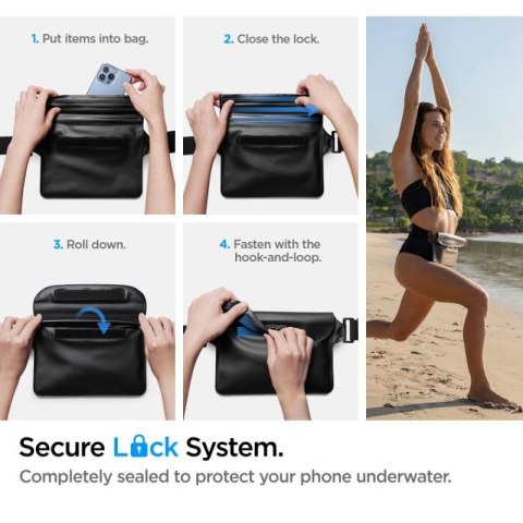 Torba Spigen Aqua Shield A620 wodoodporna biodrowa IPX8 - czarna Spigen