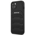 Etui AMG Leather Debossed Lines na iPhone 14 Plus - czarne Mercedes