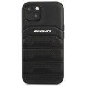 Etui AMG Leather Debossed Lines na iPhone 14 Plus - czarne Mercedes