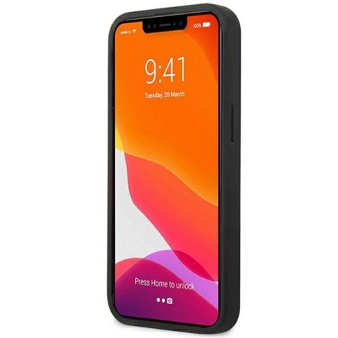Etui AMG Leather Debossed Lines na iPhone 14 Plus - czarne Mercedes
