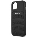 Etui AMG Leather Debossed Lines na iPhone 14 Plus - czarne Mercedes
