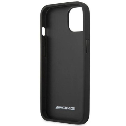 Etui AMG Leather Debossed Lines na iPhone 14 Plus - czarne Mercedes