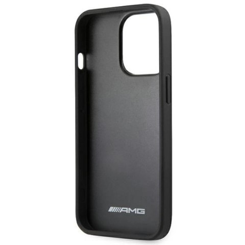 Etui AMG Leather Debossed Lines na iPhone 14 Pro Max - czarne Mercedes