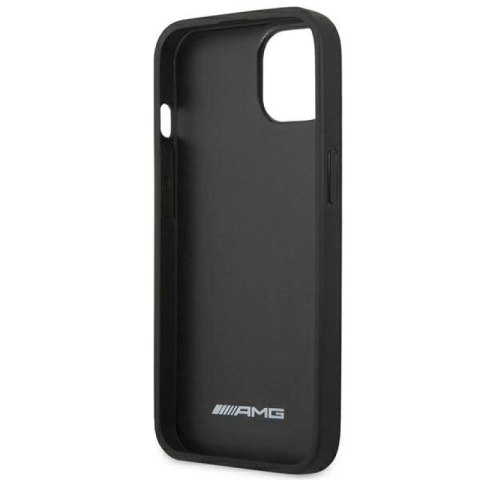 Etui AMG Leather Hot Stamped na iPhone 14 Plus - czarne Mercedes