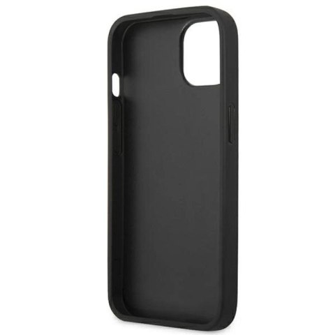 Etui BMW Leather Stamp na iPhone 14 Plus - czarne BMW