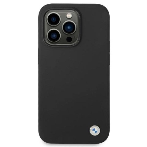 Etui BMW Silicone Metal Logo na iPhone 14 Pro Max - czarne BMW
