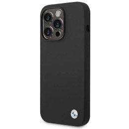 Etui BMW Silicone Metal Logo na iPhone 14 Pro - czarne BMW