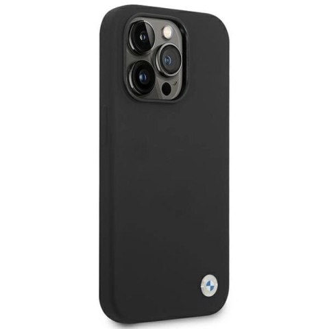 Etui BMW Silicone Metal Logo na iPhone 14 Pro - czarne BMW