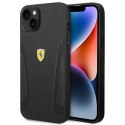 Etui Ferrari Leather Stamp Sides na iPhone 14 Plus - czarne Ferrari