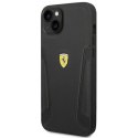 Etui Ferrari Leather Stamp Sides na iPhone 14 Plus - czarne Ferrari