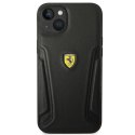 Etui Ferrari Leather Stamp Sides na iPhone 14 Plus - czarne Ferrari