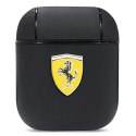 Etui Ferrari On Track Leather na AirPods 1/2 - czarne Ferrari