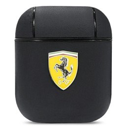Etui Ferrari On Track Leather na AirPods 1/2 - czarne Ferrari
