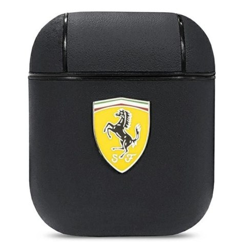 Etui Ferrari On Track Leather na AirPods 1/2 - czarne Ferrari