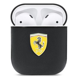Etui Ferrari On Track Leather na AirPods 1/2 - czarne Ferrari