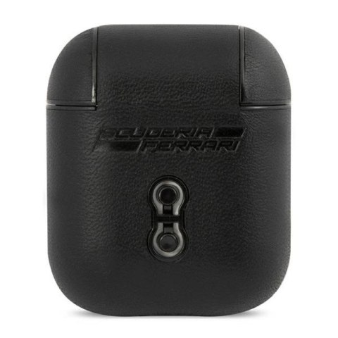 Etui Ferrari On Track Leather na AirPods 1/2 - czarne Ferrari