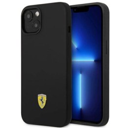 Etui Ferrari Silicone Metal Logo na iPhone 14 Plus - czarne Ferrari