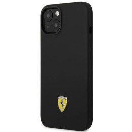 Etui Ferrari Silicone Metal Logo na iPhone 14 Plus - czarne Ferrari