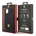 Etui Ferrari Silicone Metal Logo na iPhone 14 Plus - czarne Ferrari