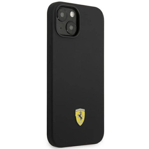 Etui Ferrari Silicone Metal Logo na iPhone 14 - czarne Ferrari