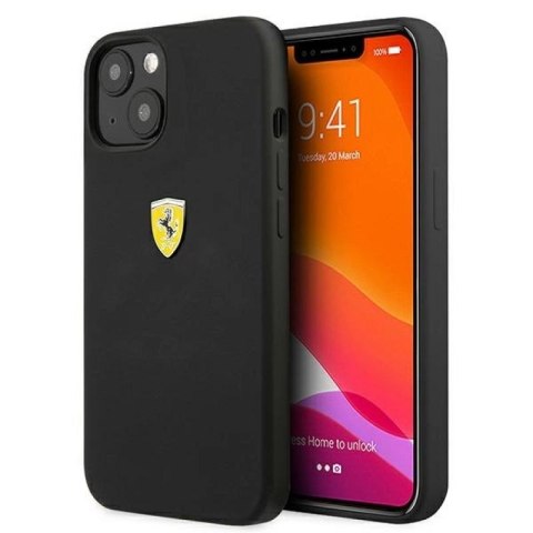 Etui Ferrari Silicone na iPhone 13 mini - czarne Ferrari