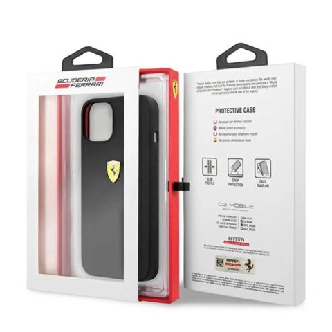Etui Ferrari Silicone na iPhone 13 mini - czarne Ferrari
