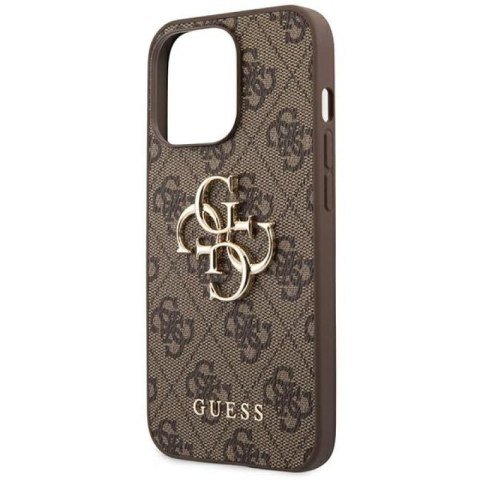 Etui Guess 4G Big Metal Logo na iPhone 14 Pro Max - brązowe Guess
