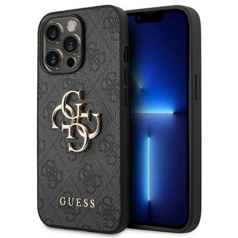 Etui Guess 4G Big Metal Logo na iPhone 14 Pro - szare Guess
