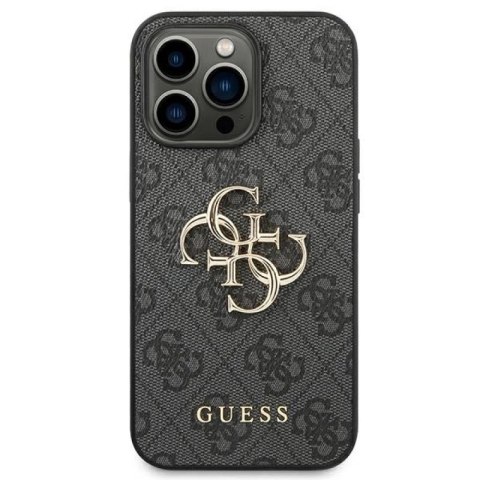 Etui Guess 4G Big Metal Logo na iPhone 14 Pro - szare Guess