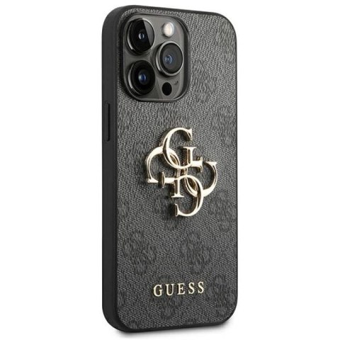 Etui Guess 4G Big Metal Logo na iPhone 14 Pro - szare Guess