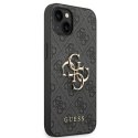 Etui Guess 4G Big Metal Logo na iPhone 14 - szare Guess