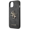 Etui Guess 4G Big Metal Logo na iPhone 14 - szare Guess