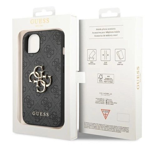Etui Guess 4G Big Metal Logo na iPhone 14 - szare Guess