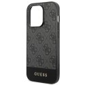 Etui Guess 4G Stripe Collection na iPhone 14 Pro Max - szare Guess