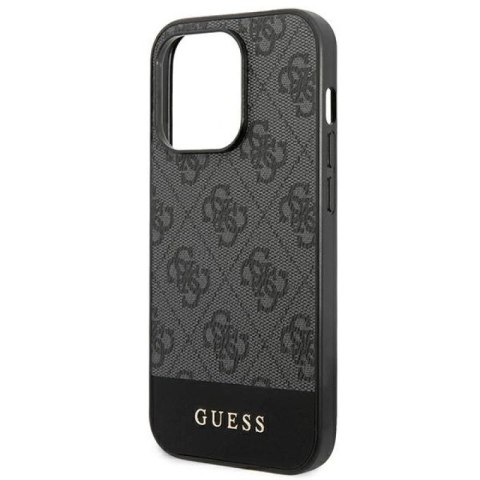 Etui Guess 4G Stripe Collection na iPhone 14 Pro Max - szare Guess