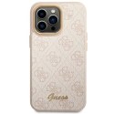 Etui Guess 4G Vintage Gold Logo na iPhone 14 Pro - różowe Guess
