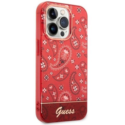 Etui Guess Bandana Paisley na iPhone 14 Pro 6,1" - czerwone Guess