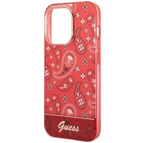 Etui Guess Bandana Paisley na iPhone 14 Pro 6,1" - czerwone Guess