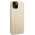 Etui Guess Glitter Script na iPhone 14 Plus - złote Guess