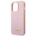 Etui Guess Glitter Script na iPhone 14 Pro Max - różowe Guess