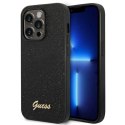 Etui Guess Glitter Script na iPhone 14 Pro - czarne Guess