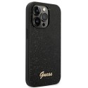 Etui Guess Glitter Script na iPhone 14 Pro - czarne Guess