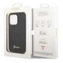 Etui Guess Glitter Script na iPhone 14 Pro - czarne Guess