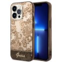 Etui Guess Porcelain Collection na iPhone 14 Pro - beżowe Guess