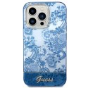 Etui Guess Porcelain Collection na iPhone 14 Pro - niebieskie Guess