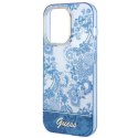 Etui Guess Porcelain Collection na iPhone 14 Pro - niebieskie Guess