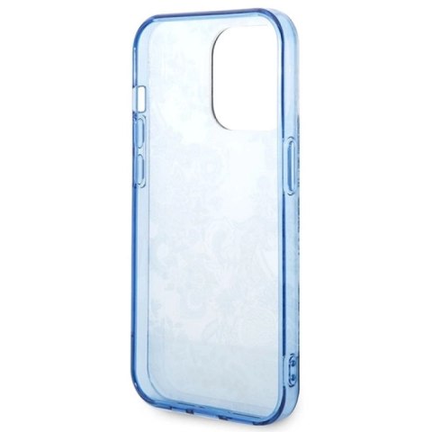 Etui Guess Porcelain Collection na iPhone 14 Pro - niebieskie Guess
