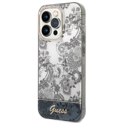 Etui Guess Porcelain Collection na iPhone 14 Pro - szare Guess