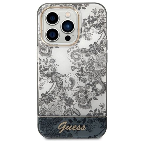 Etui Guess Porcelain Collection na iPhone 14 Pro - szare Guess