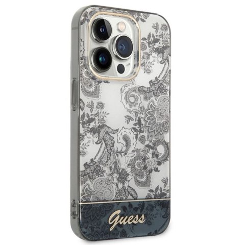 Etui Guess Porcelain Collection na iPhone 14 Pro - szare Guess